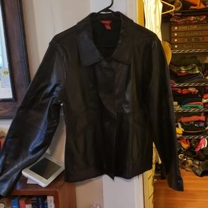 Sundance Black Leather Jacket NWOT